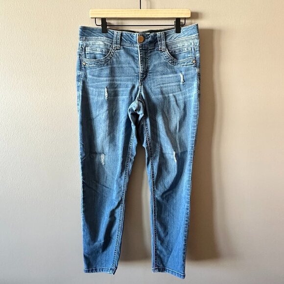 Women's 10 Democracy ABSolution High-Rise Jeans Distressed Zipper Fly Skinny - Picture 2 of 8